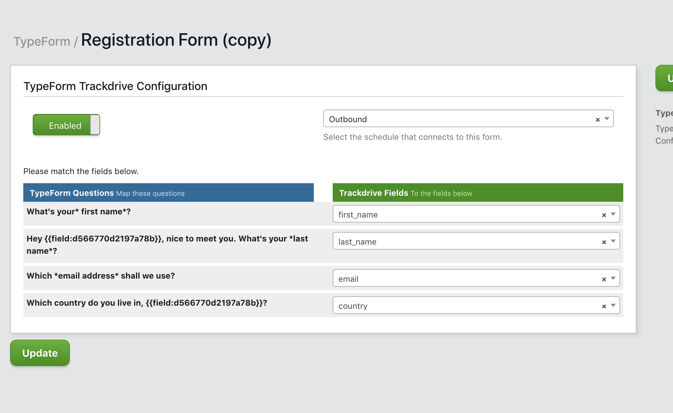 Typeform TrackDrive Integration